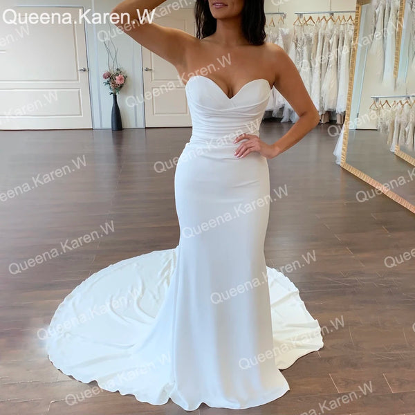 Elegant mermaid Wedding Dress taffeta bride dress robe de mariee removable off shoulder Wedding Bridal Gown