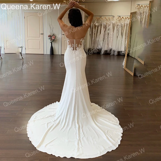 Elegant mermaid Wedding Dress taffeta bride dress robe de mariee removable off shoulder Wedding Bridal Gown